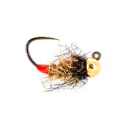 Jig Hare's ear Black red Tag Barbless