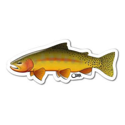 Cling Golden Trout Sticker
