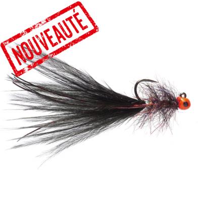 Micro Balanced Bung Leech Black 2.5mm Yellow Spot Barbless