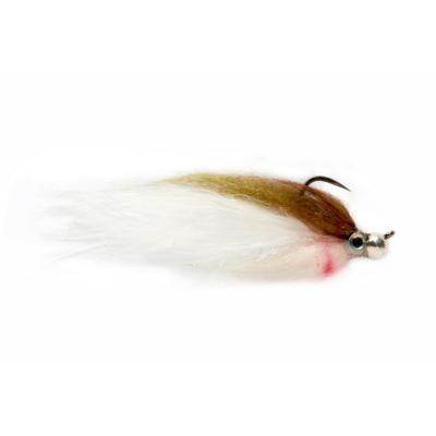 Barbless Jiggy Fat Minnow Olive & White