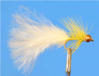 Soft Buzzer Marabou Jaune/Blanc